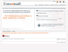 Tablet Screenshot of librodequejas.com
